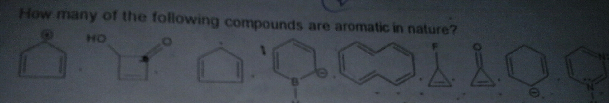 Question image for aromatic in nature